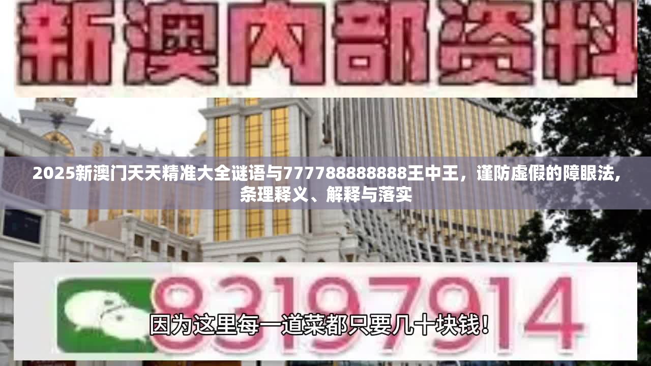 2025新澳门天天精准大全谜语与777788888888王中王，谨防虚假的障眼法,条理释义、解释与落实