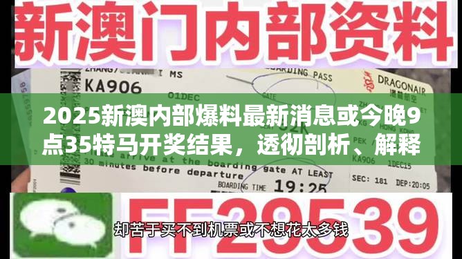 2025新澳内部爆料最新消息或今晚9点35特马开奖结果，透彻剖析、解释与落实-抵制不实的假包装