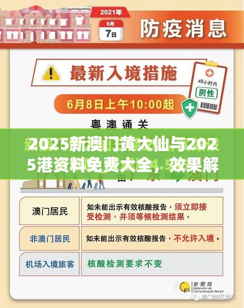 2025新澳门黄大仙与2025港资料免费大全，效果解读、专家解析解释与落实
