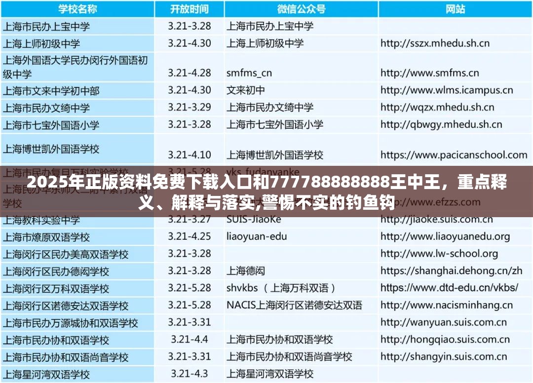 2025年正版资料免费下载入口和777788888888王中王，重点释义、解释与落实,警惕不实的钓鱼钩