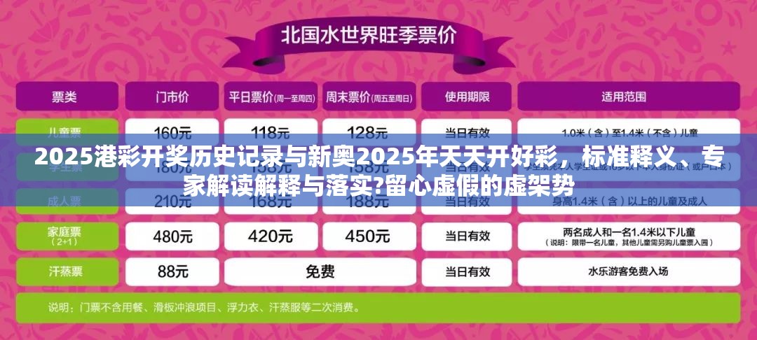 2025港彩开奖历史记录与新奥2025年天天开好彩，标准释义、专家解读解释与落实?留心虚假的虚架势