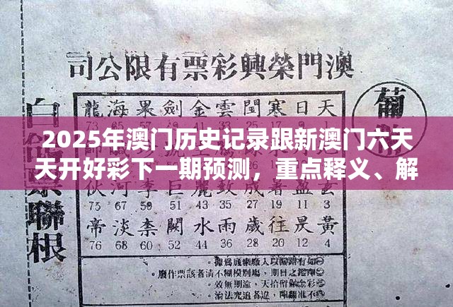 2025年澳门历史记录跟新澳门六天天开好彩下一期预测，重点释义、解释与落实,警惕不实的钓鱼钩