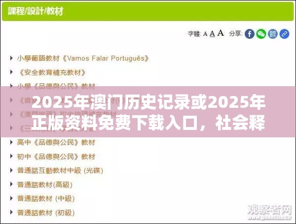 2025年澳门历史记录或2025年正版资料免费下载入口，社会释义、解释与落实-留心欺诈性广告