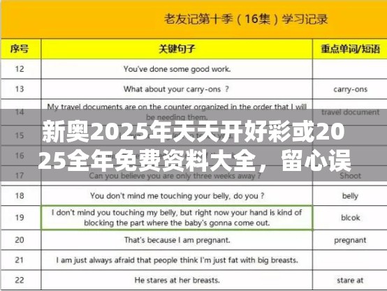 新奥2025年天天开好彩或2025全年免费资料大全，留心误导的假幌子链